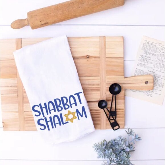 Shabbat Shalom Hand and Kitchen Towel NEW Fast Ship - Picture 2 of 3